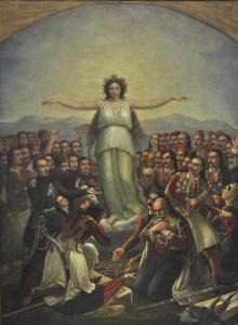 (1) “Η Ελλάς ευγνωμονούσα”, Θεόδωρος Βρυζάκης (1858), Εθνική Πινακοθήκη